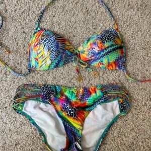Luli Fama Multicolor Animal Print Bikini